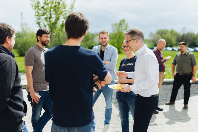 Mathias Eickholt in conversation in Karlsruhe