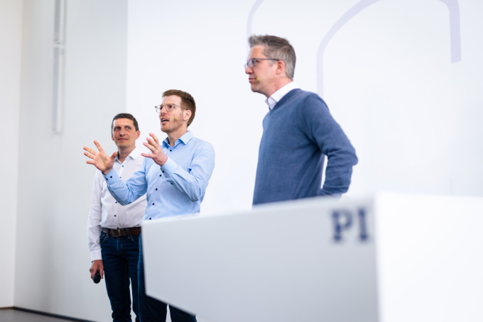 Michael Albiez with Mathias Eickholt and Michael Schneider in Karlsruhe