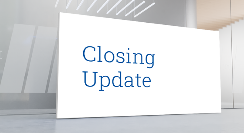 Closing Update